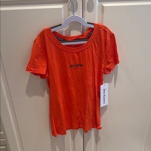 Juicy Couture Orange Short Sleeve Tee Soft Cotton Blend, size xs